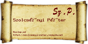 Szolcsányi Péter névjegykártya