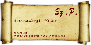 Szolcsányi Péter névjegykártya